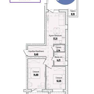 Продаж 2-кімнатної новобудови під чистову обробку здача до кінця року