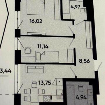 Продаж 2 кімнатної квартири по вул Дж. Леннона ЖК Lennona Residents