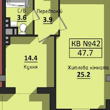 Продаж 1к Квартира вул. Космонавтів ЖК Сокол