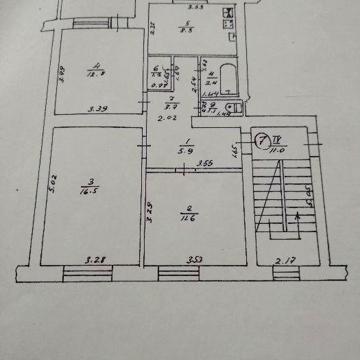 Продам 3-и кімнатну квартиру (південна сторона)