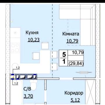 МІНІМАЛЬНЕ ОФОРМЛЕННЯ!! Однокімнатна квартира