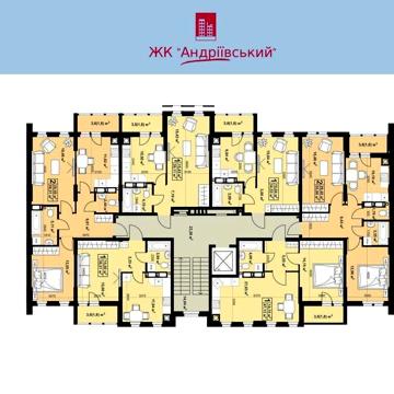 2-х кім. квартира 59,6м2, можливо в кредит за програмою "еОселя" ЖК  Андріївський