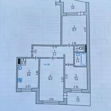 Продам 3к квартира Вечерний от собственника