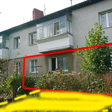 2кім. квартира на 1пов, прибудинкова тер-рія м. Пустомити, О. Гончара