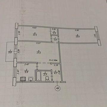 Продам трех комнатную квартиру