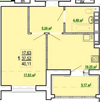 Продам 1-комн квартиру 40м2 в Новострое ЖК ПОБЕДЫ 2 MV ЖК ПОБЕДЫ 2