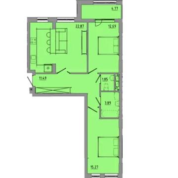 Продаж 2к Квартира Торговиця (Живова Анатолія) вулиця ЖК Централ Холл