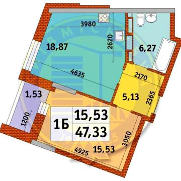 Без%! 1к квартира 47.33 м² в ЖК MIRAX, вул. Глибочицька Лукянівка ЖК Mirax