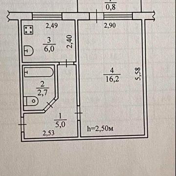 Продам однокомнатную квартиру на 95 квартале.