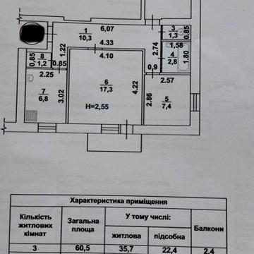 Продам 3 кімнатну квартиру в центрі міста