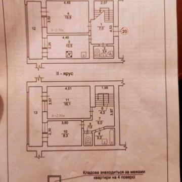 Продається 2-рівнева 3-кімнатна квартира, 91 м².
