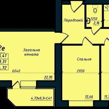 Двокімнатна квартира на Садах 2
