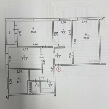 Продається 4-кім. квартира по м-ну Перемоги