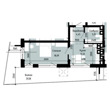 Продаж 1 кім. кв,48,34 м2 , ЖК Lennona Residents , вул.Джона Леннона 2