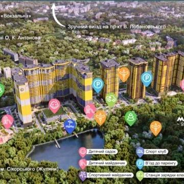 Квартира 2 кімнатна ЖК Медовий 2, вул. Радченка, 27 ЖК Медовий 2