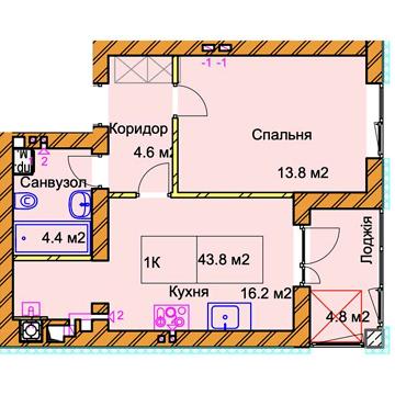 Продаж 1к Квартира Чорновола Вячеслава вулиця ЖК Panorama de Luxe