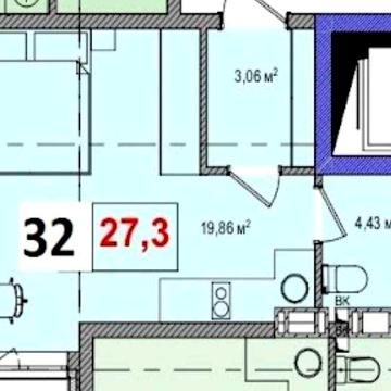 Квартира студія в Соломянському  районі за доступно ціною 14500 у.е. ЖК Ліберті Парк