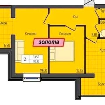 Двокімнатна квартира в новобудові ЖК "Гранд Сіті 2" ЖК GRAND CITY 2