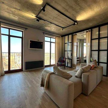 АРЕНДА! Дизайнерская 2-к кв. вид на море, Греческая, 90 м², ЖК Гефест