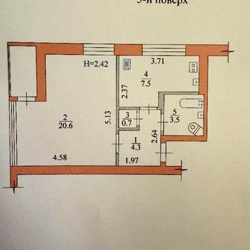 Продам  1 - кімнатну квартиру