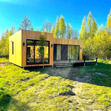Каркасний будинок 45 м2 з терасою