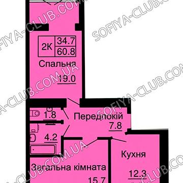 Продаж 2к Квартира Боголюбова вулиця ЖК София Резиденс