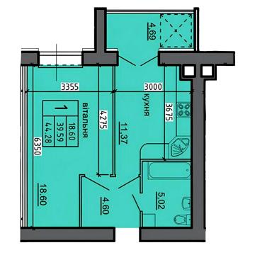 Продаж 1к Квартира 15-го Квітня вулиця
