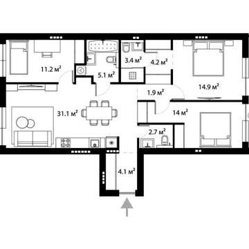 Квартира в ЖК Park Land - PL 1.35 ЖК Park Land