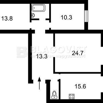 3 кімнатна квартира, вул. Рудницького Степана, 11корп. 1, Голосієво