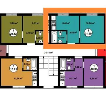 Продам 1-к квартиру 21,99 м², Софіївська Борщагівка, 2 км до Києва ЖК Oazis Hills