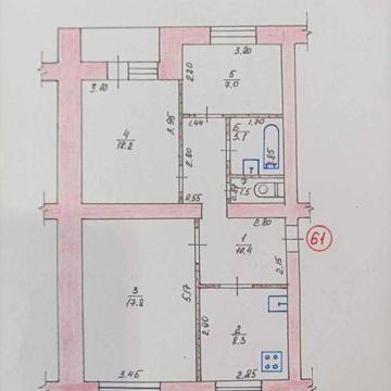 Продам 3-кімн квартиру в р-ні нижнього міста(вул.Південна) .
