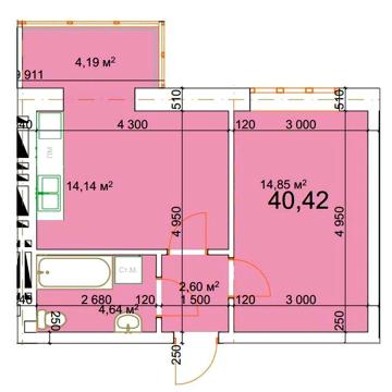Продається квартира з Розтермінуванням,біля Епіцентру ЖК Family House