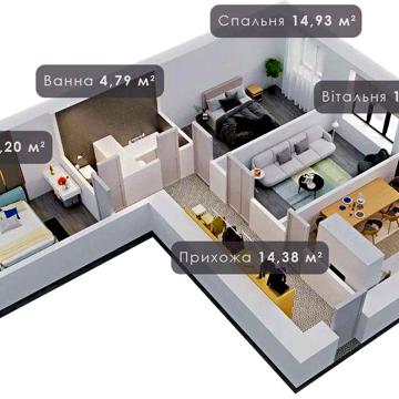 590$ за м²! 3 кімнатна квартира ЖК Урожайний ЖК Урожайний