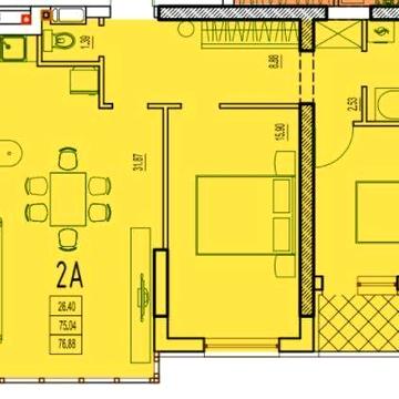 Квартира Дербі Хаус 77 кв.м ЖК Дербі Стайл Хаус