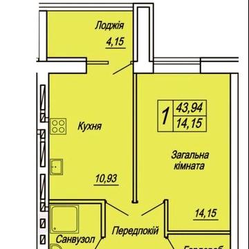 1 кімн квартира ЖК Домашній-2 ЖК Домашній-2