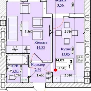 БЕЗ КОМІСІЇ! Квартира без ремонту. Всього за 31000$ ЖК One Family