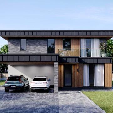 Будинок Хайтек в КМ з цегли 225м2 с. Ходосівка біля лісу Мануфактура