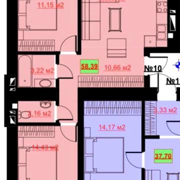 Продаж 2 к двосторонньоі квартири /БАМ / Озеро / ЖК Комфорт Сіті