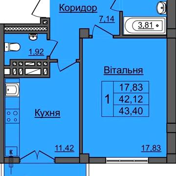 Продаж 1к Квартира Хмельницького Богдана вулиця ЖК Хмельницкий