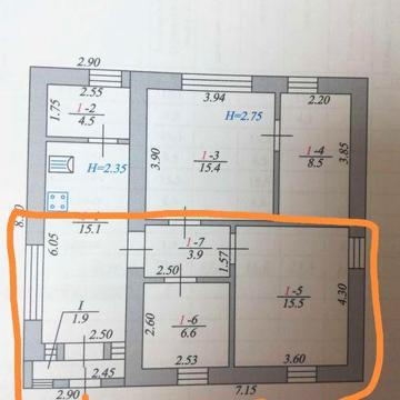 Продам 1/2 дома  г. Васильков. Хозяин