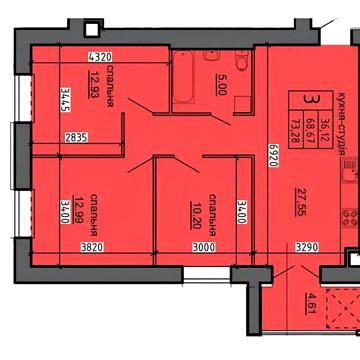 Продаж 3к Квартира 15-го Квітня вулиця