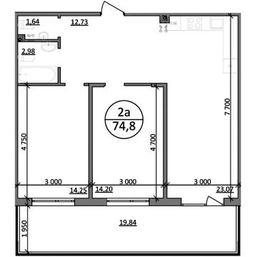 Бюджетна 2 кімнатна квартира біля Львова (Басівка), ціна: 800 USD/м² ЖК Парксайд