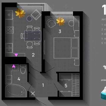 Продаж 1к квартири ЖК Скайгарден, центр ЖК Skygarden