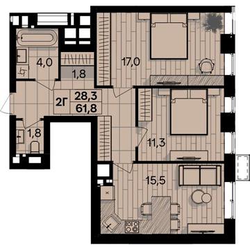Продаж 2к Квартира Цегельний провулок ЖК Central Park Vinnytsia