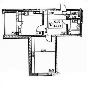 1к ЖК Навігатор-2 (2 буд), супер-планувпння 48.93 м2, З РЕМОНТОМ!!! ЖК Навігатор-2