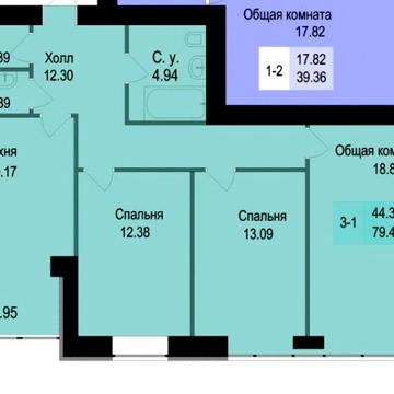 Готова трикімнатна квартира. Перший внесок 21000$