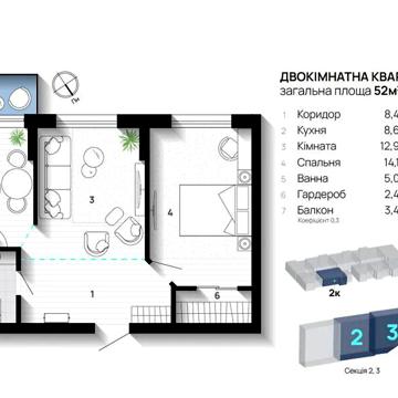 Продаж 2к Квартира Карпатська вулиця ЖК IQ House