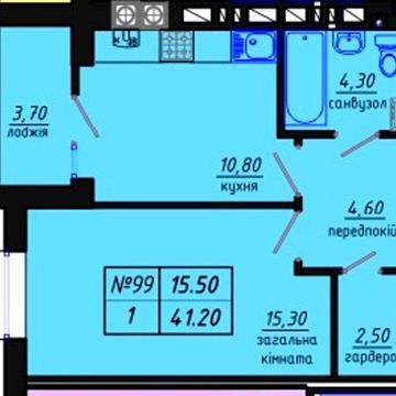 1-кімнатна квартира в ЖК "Глорія" | Малікова, вул. Червоний | $39,300 ЖК Глорія