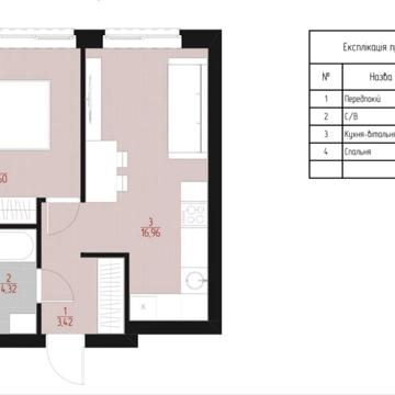 1-кімнатна кіартира 36,5м2 від забудовника Білогородка 20100$ ЖК Свій квартал