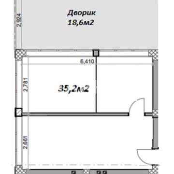 Акція! Квартира 35м2+дворик 18м2 Теремки. Без%